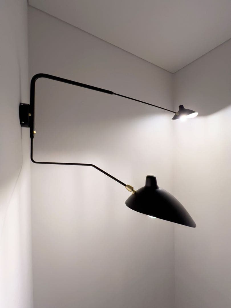 【Serge Mouille リプロダクトウォールライト 2アーム 壁掛け照明】