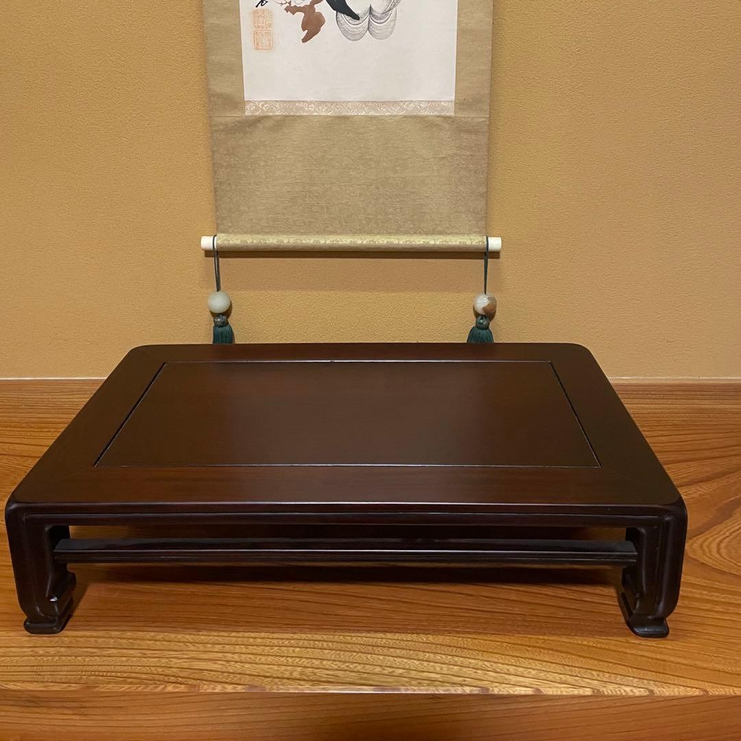 盆栽台 花台 飾り台 香炉台 花瓶台 サイドテーブル 木製 花梨材 ビンテージ