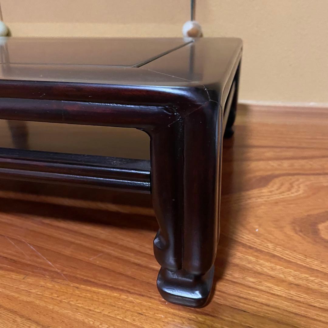 盆栽台 花台 飾り台 香炉台 花瓶台 サイドテーブル 木製 花梨材 ビンテージ