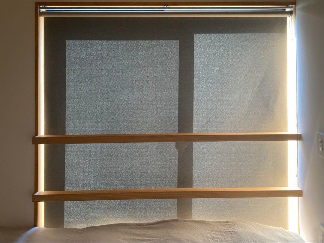 遮光 ニチベイ ロールスクリーン ソフィー ミニマル幅161×丈129【右操作】