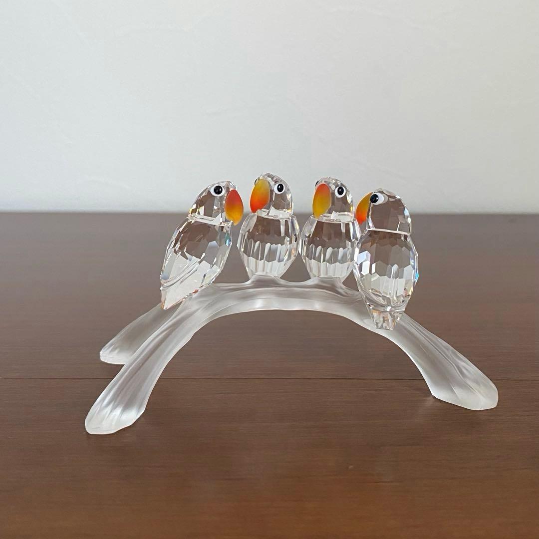 SWAROVSKI スワロフスキー クリスタル ベビーラブバーズ 鳥 置物