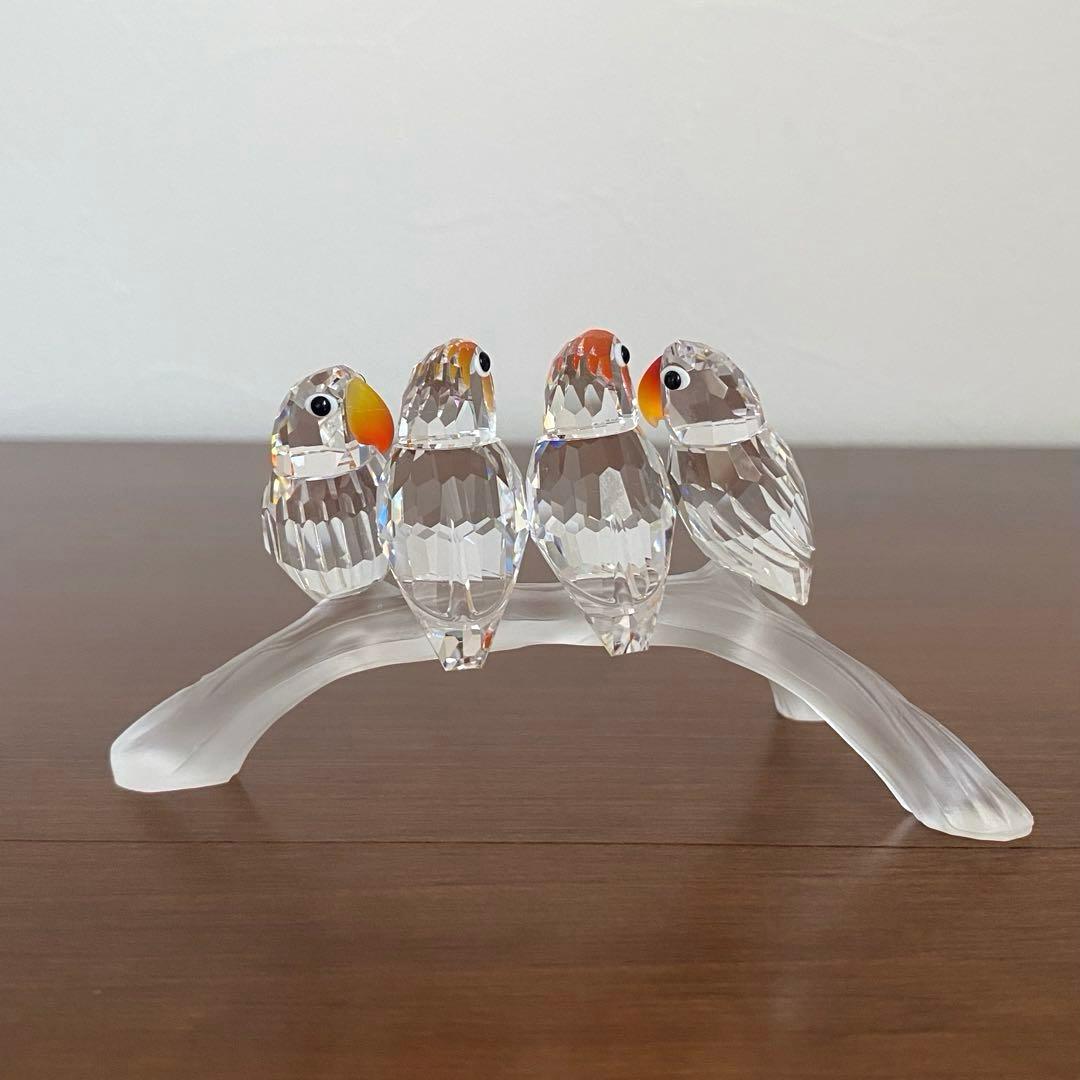 SWAROVSKI スワロフスキー クリスタル ベビーラブバーズ 鳥 置物