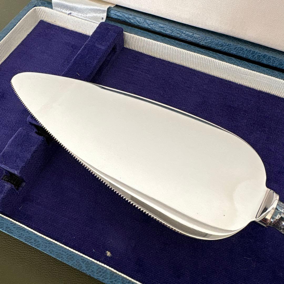 マッピン&ウェッブ　ケーキサーバー&フォーク6本　銀仕上げ　マッピンプレート