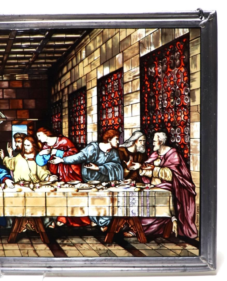 レオナルド・ダ・ヴィンチ ヴィンテージ ステンドグラス最後の晩餐グラスマスターズ