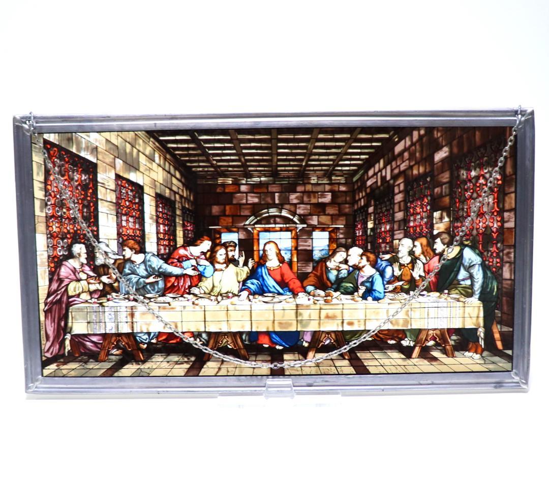 レオナルド・ダ・ヴィンチ ヴィンテージ ステンドグラス最後の晩餐グラスマスターズ