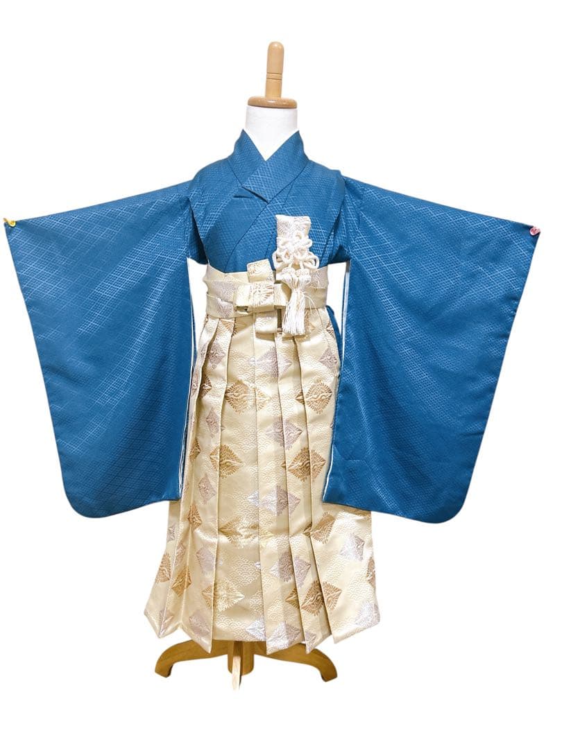 青系フルセット♡七五三　5歳　男の子　一式　鷹　ゴールド