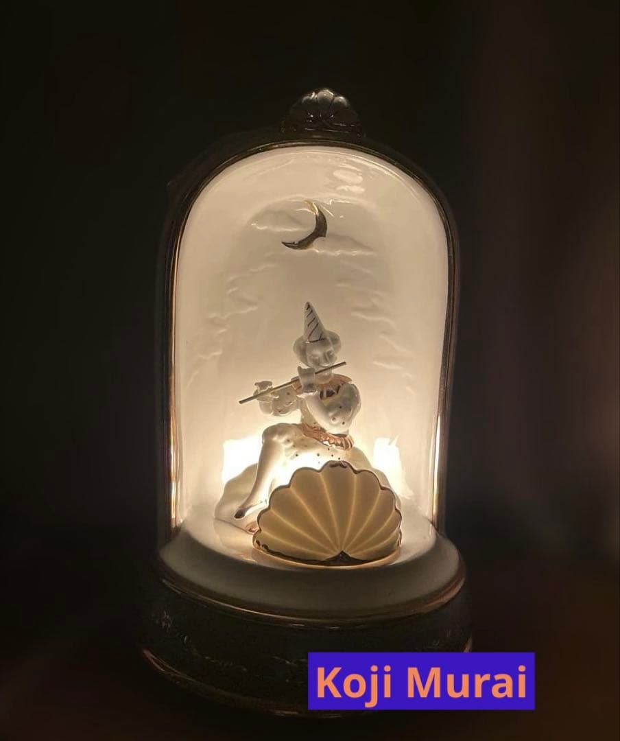 むらいこうじ　「月とピエロ」 瀬戸　陶器ランプ