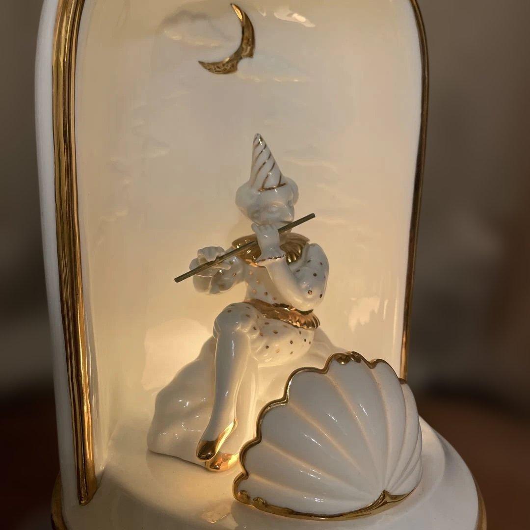 むらいこうじ　「月とピエロ」 瀬戸　陶器ランプ