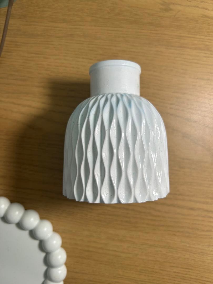 セメントアート　花瓶　フクロウ　雑貨