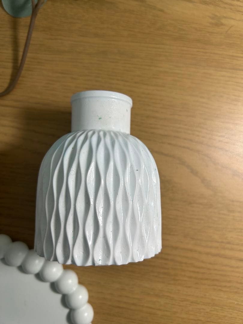 セメントアート　花瓶　フクロウ　雑貨