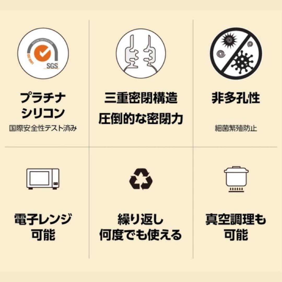 KEEPERBAG シリコンバッグ サイズ別 5個セット ビビッドカラー