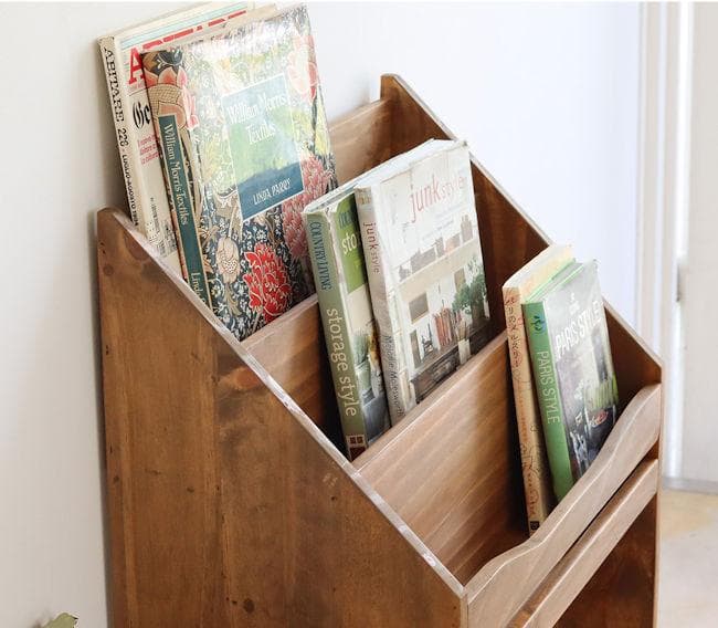 木製マガジンラック幅53cm 収納ラック 絵本ラック ブックシェルフ（31）