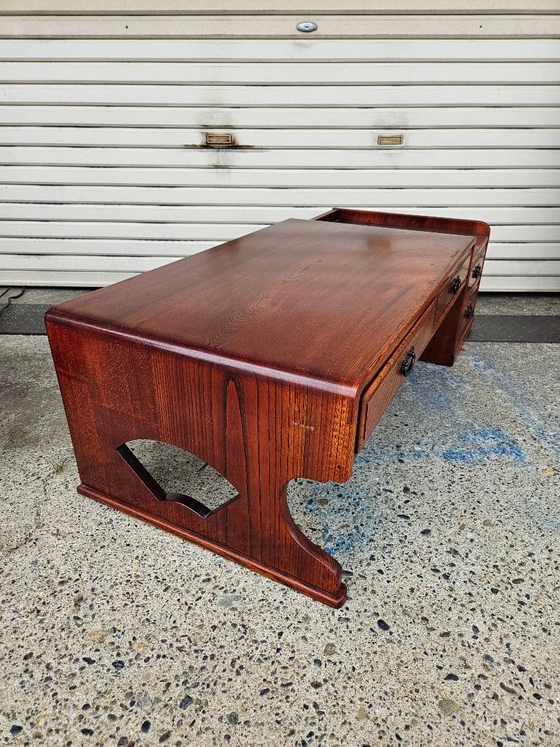 欅の文机 帳簿机 サイドテーブル 花台 飾り台 無垢材 座卓 古民家 和モダン