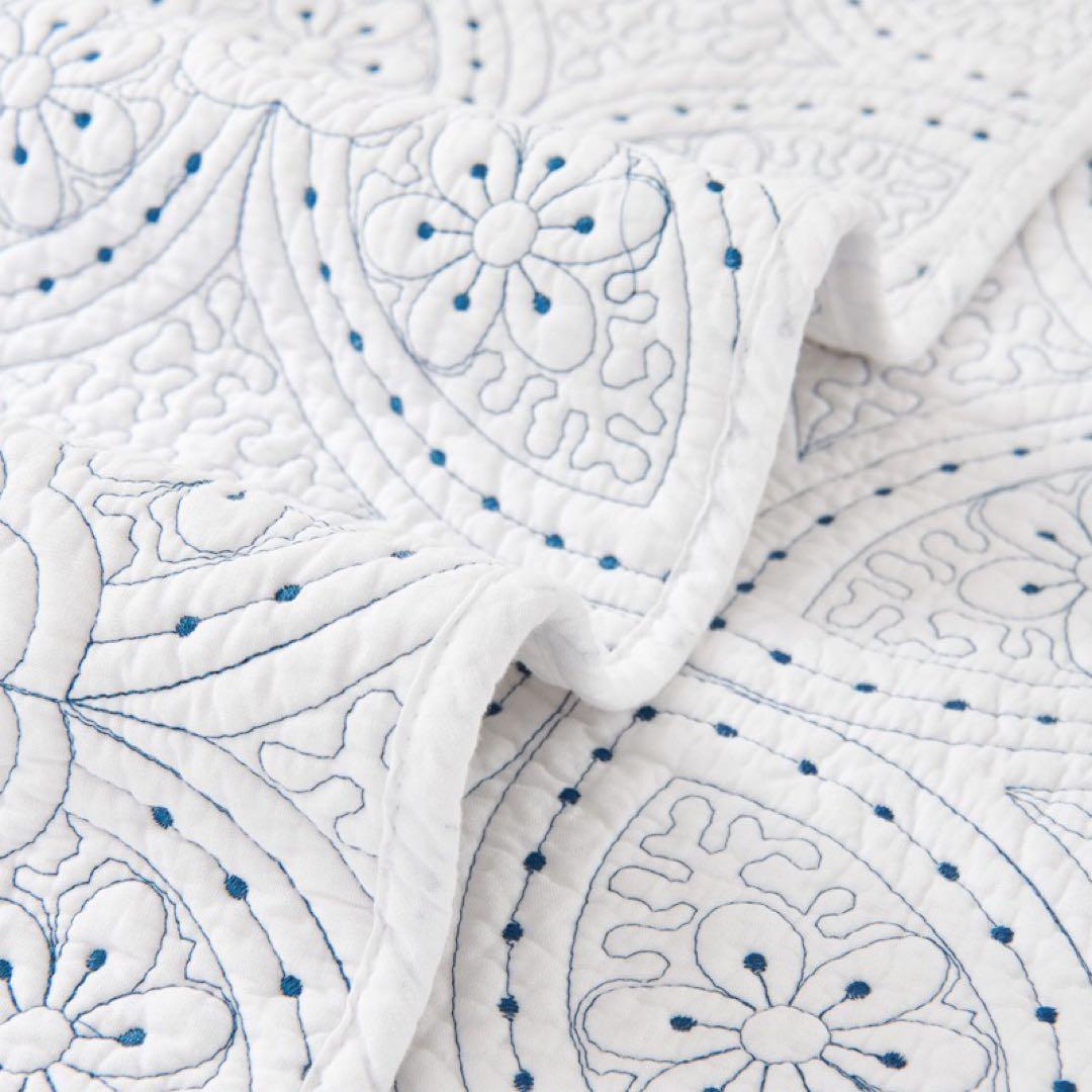 キルトベッドカバー3点セット綿マルチカバー キルティング HDX