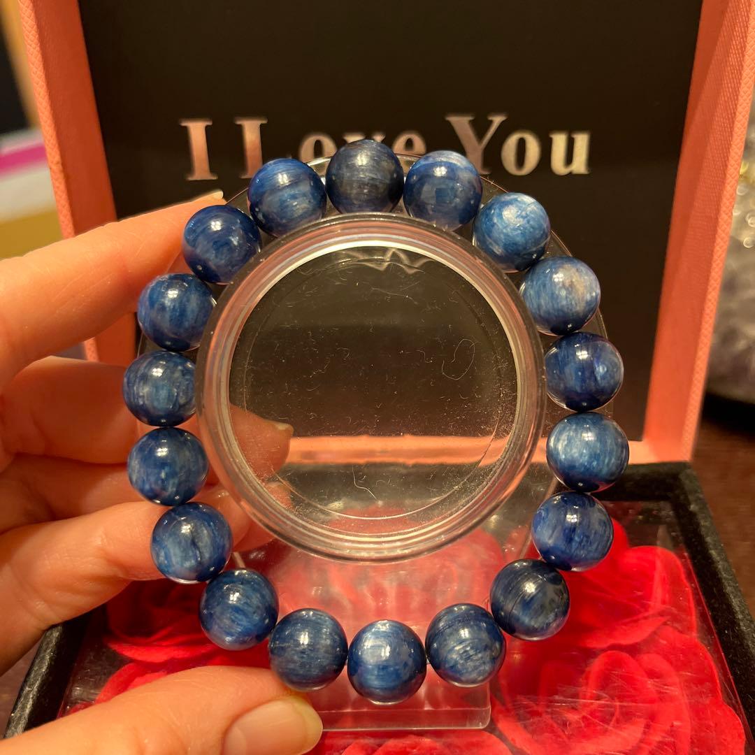 セール価格！天然石ブレスレット　高品質 カイヤナイト　大玉