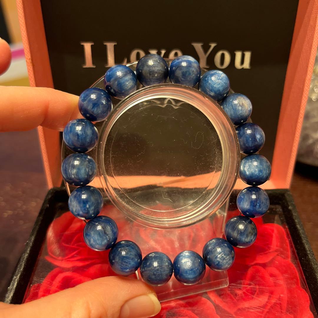 セール価格！天然石ブレスレット　高品質 カイヤナイト　大玉