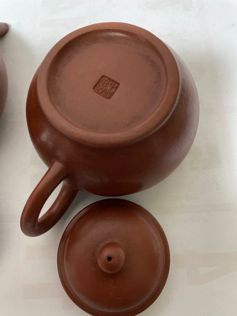 中国宜興　紫砂壺朱泥    急須     古美術