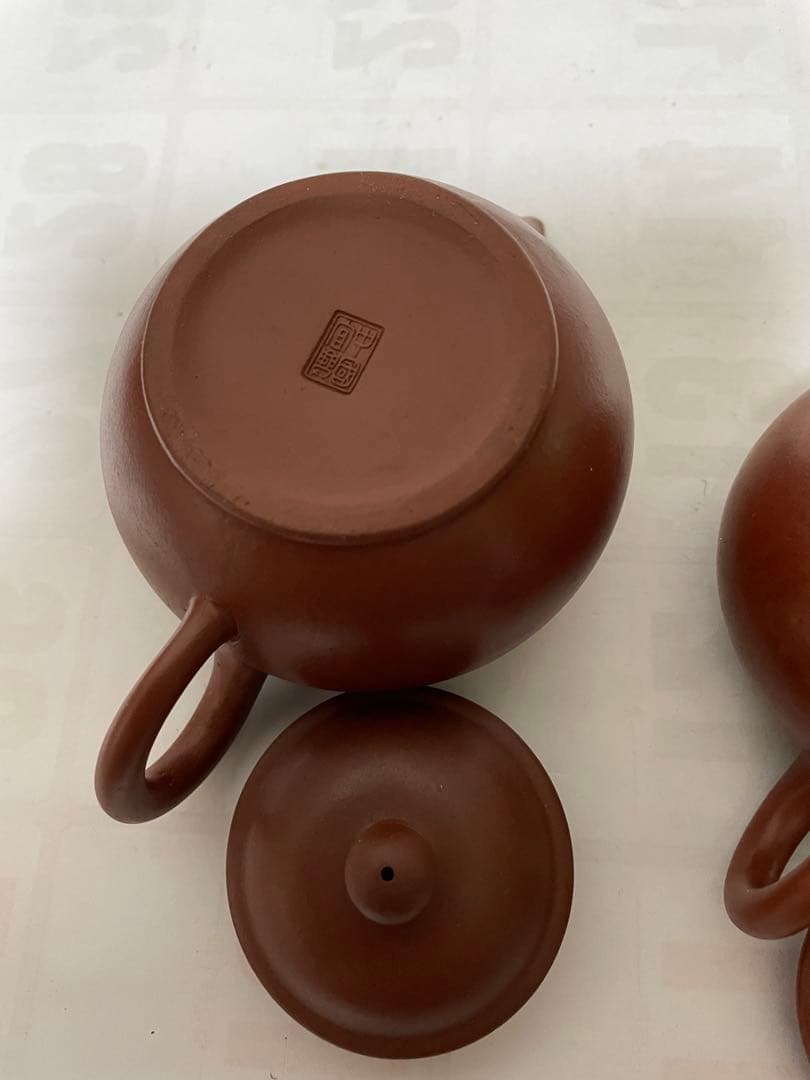 中国宜興　紫砂壺朱泥    急須     古美術