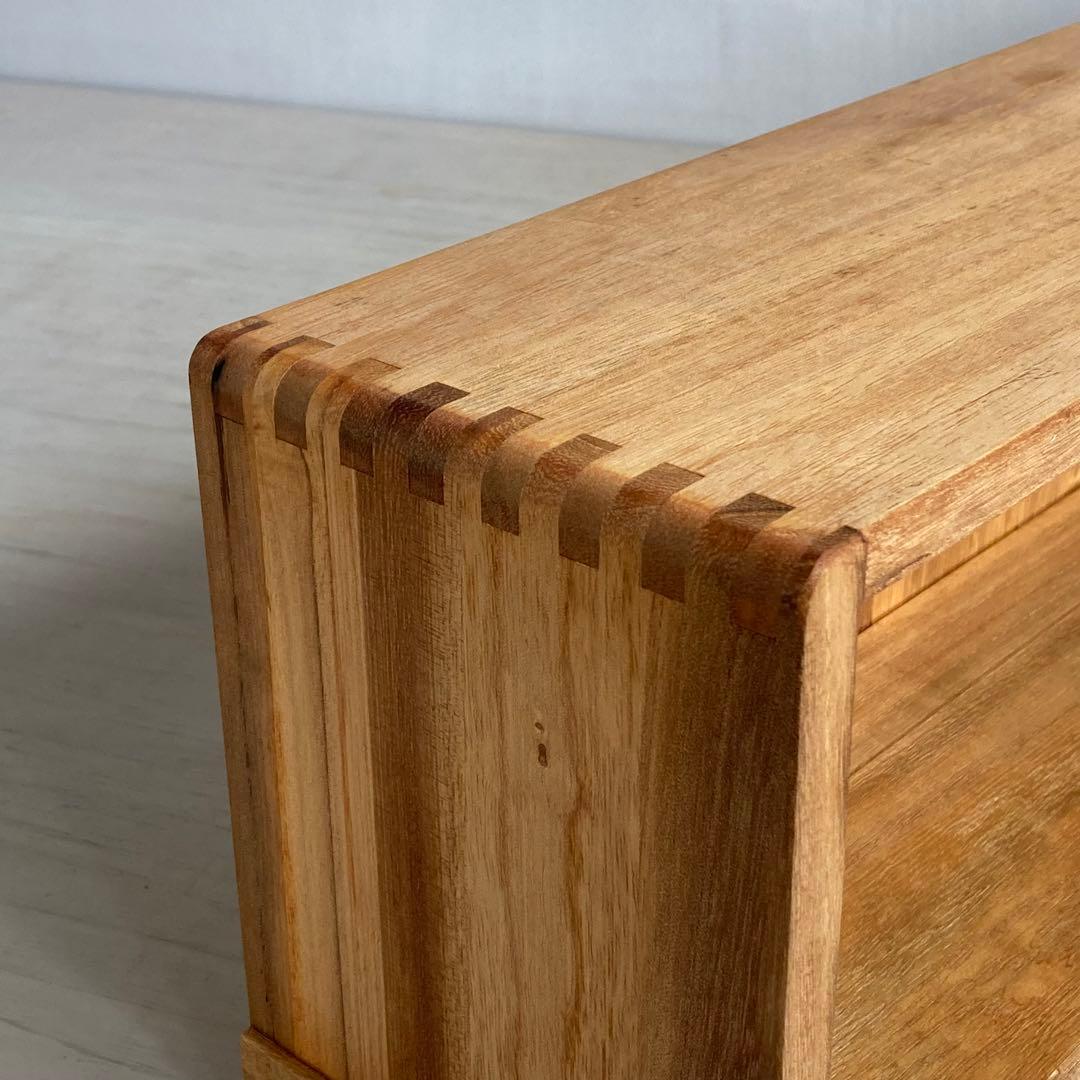 古い木製 横長 オープンラック 展示ケース あられ組み