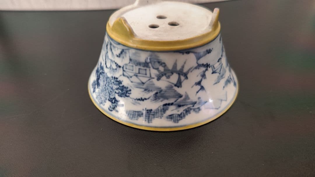 植木鉢　染付鉢　写し品　中古品