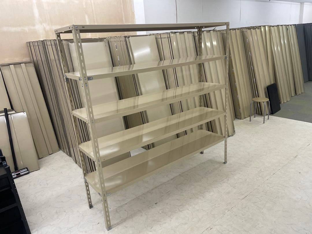 スチールラック 180×45×180 5段 ベージュ 3台分 福井県引き取り限定
