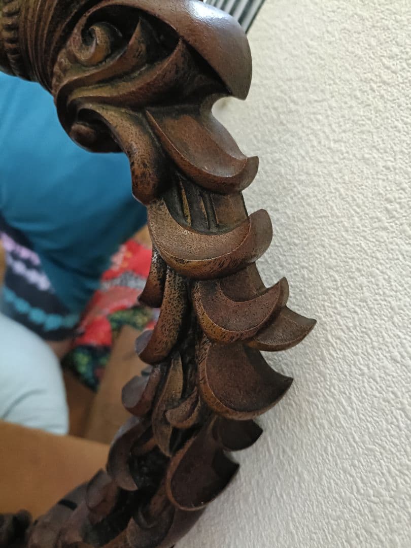 昭和レトロ★ニッカ　日本家具メーカー　希少　木製ミラー