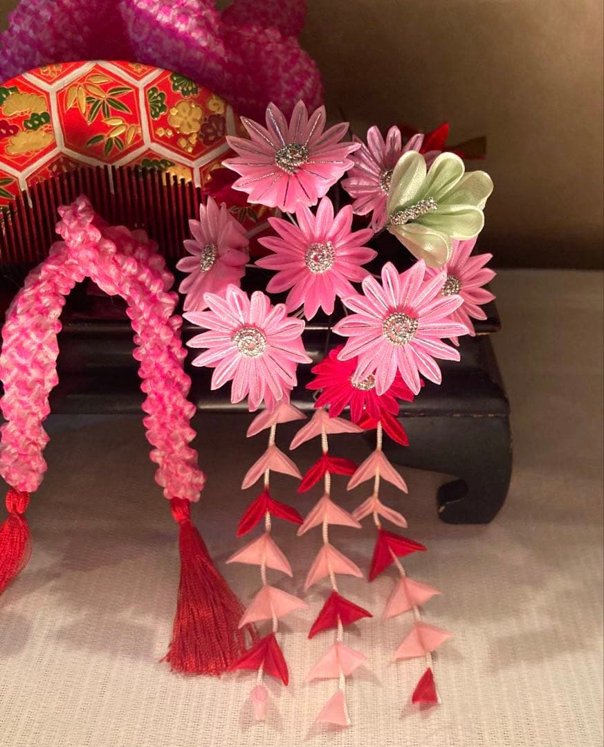 専用　七五三　成人式　舞子はーん　菊花簪　金属簪　櫛平打ち簪　玉簪　Uピン簪