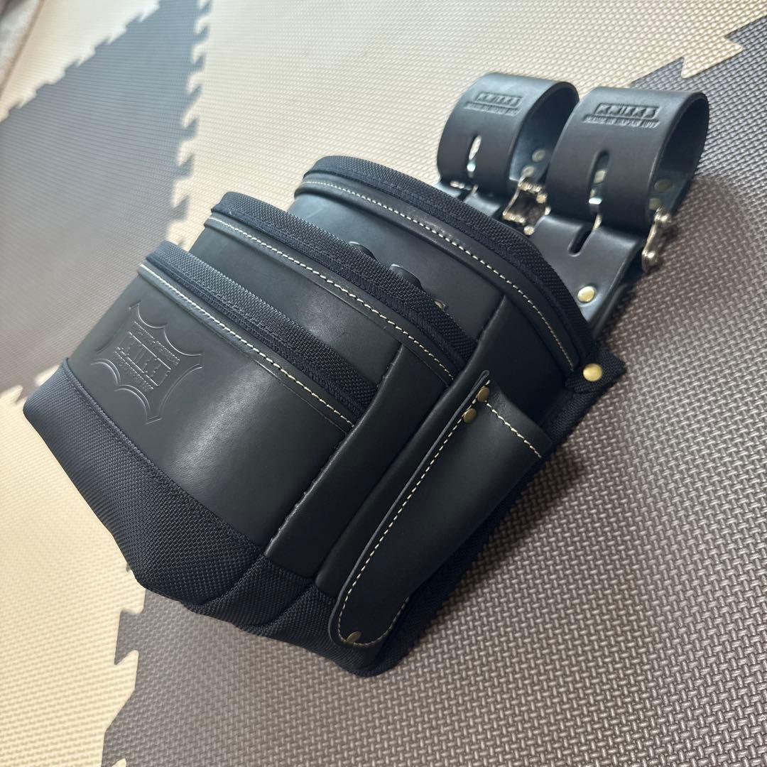 KNICKS ニックス 総ヌメ革使用3段腰袋KBB-301DDX