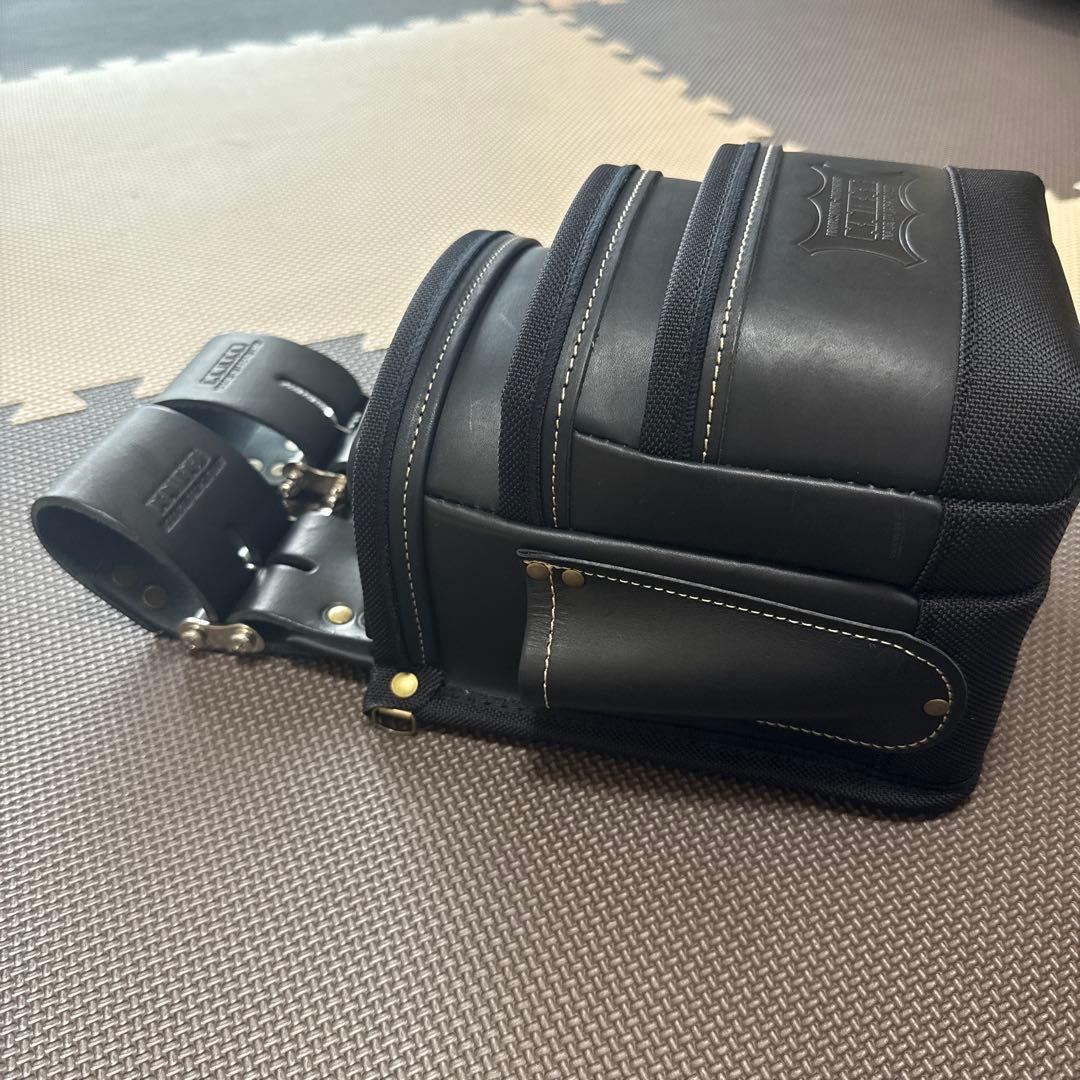 KNICKS ニックス 総ヌメ革使用3段腰袋KBB-301DDX