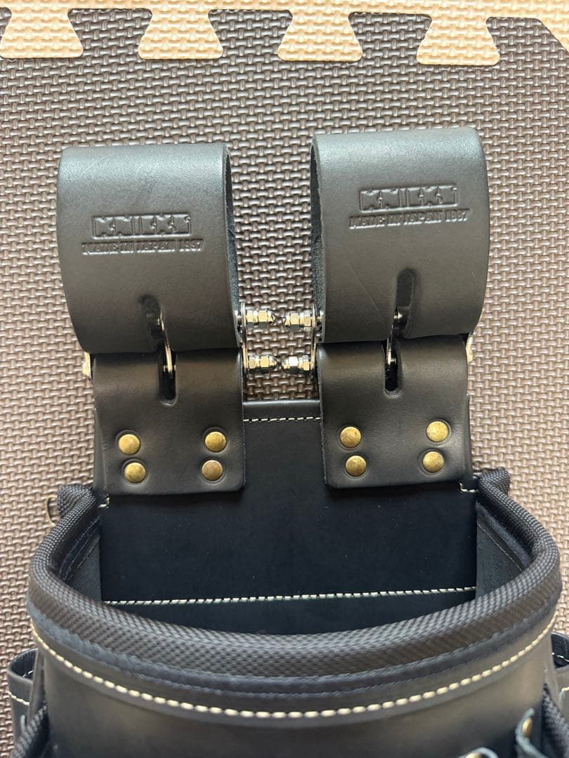 KNICKS ニックス 総ヌメ革使用3段腰袋KBB-301DDX