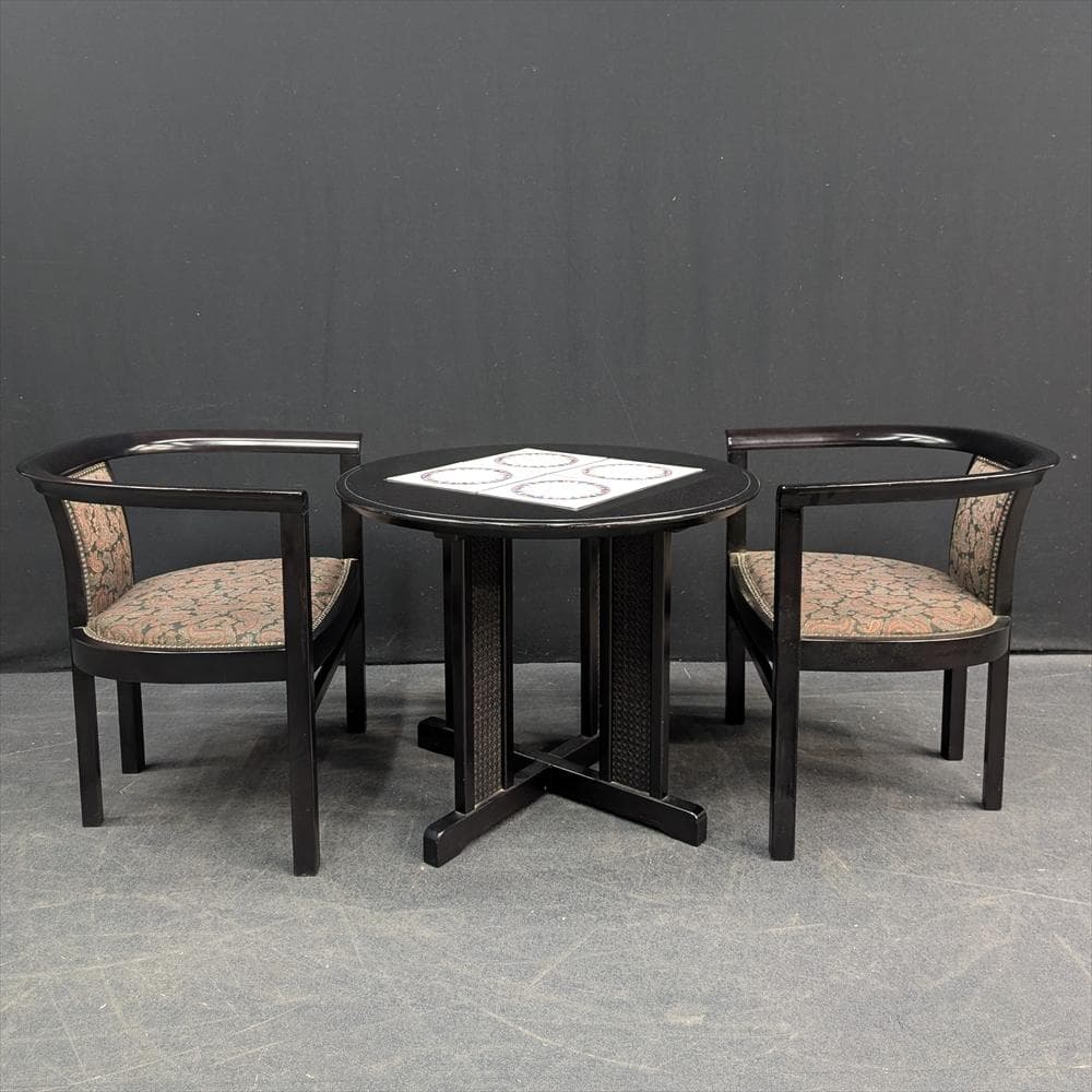 モリシゲ　メヌエット　3点　カフェテーブル　応接セット　テーブル　椅子　チェア