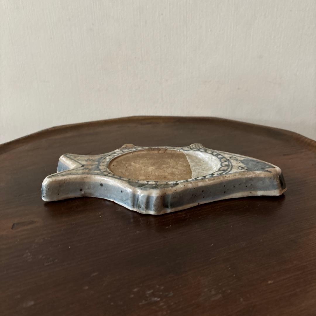 染付魚形硯 東山 兵庫県姫路 江戸時代 骨董 アンティーク検:李朝 三田