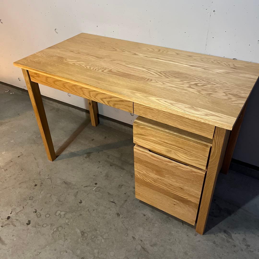 無印★無垢材デスク・オーク材・デスクキャビネットセット