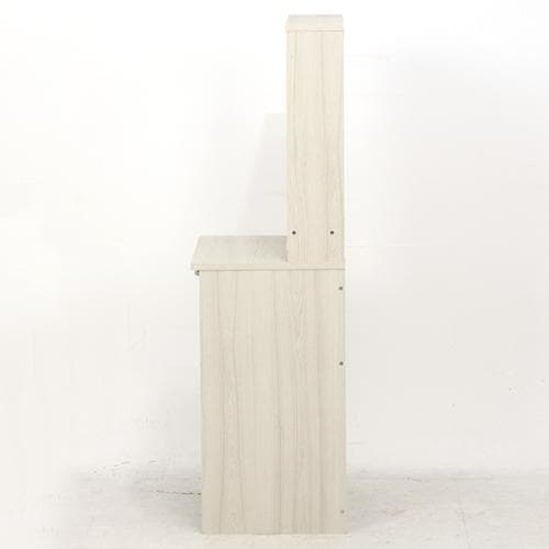 《新品・送料無料》メルル ドレッサー(三面鏡) スツール付き ホワイト 木目調