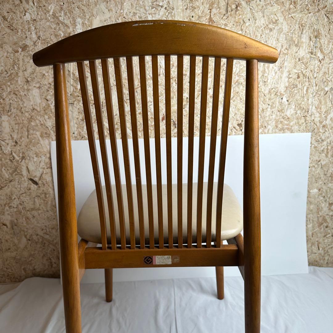 国産 葭原基 飛騨産業 ブナ無垢材 食堂椅子 ダイニングチェア 和モダン