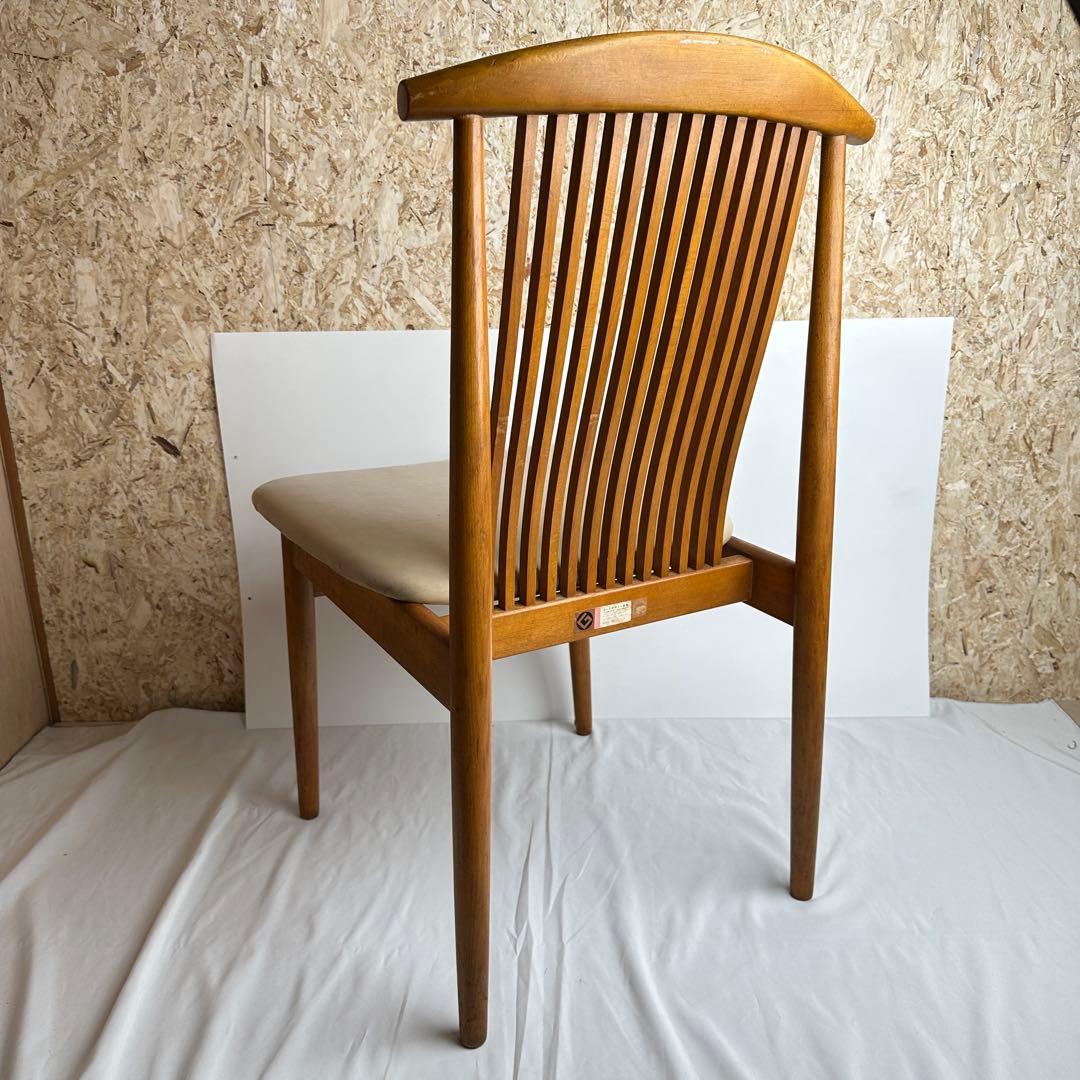 国産 葭原基 飛騨産業 ブナ無垢材 食堂椅子 ダイニングチェア 和モダン