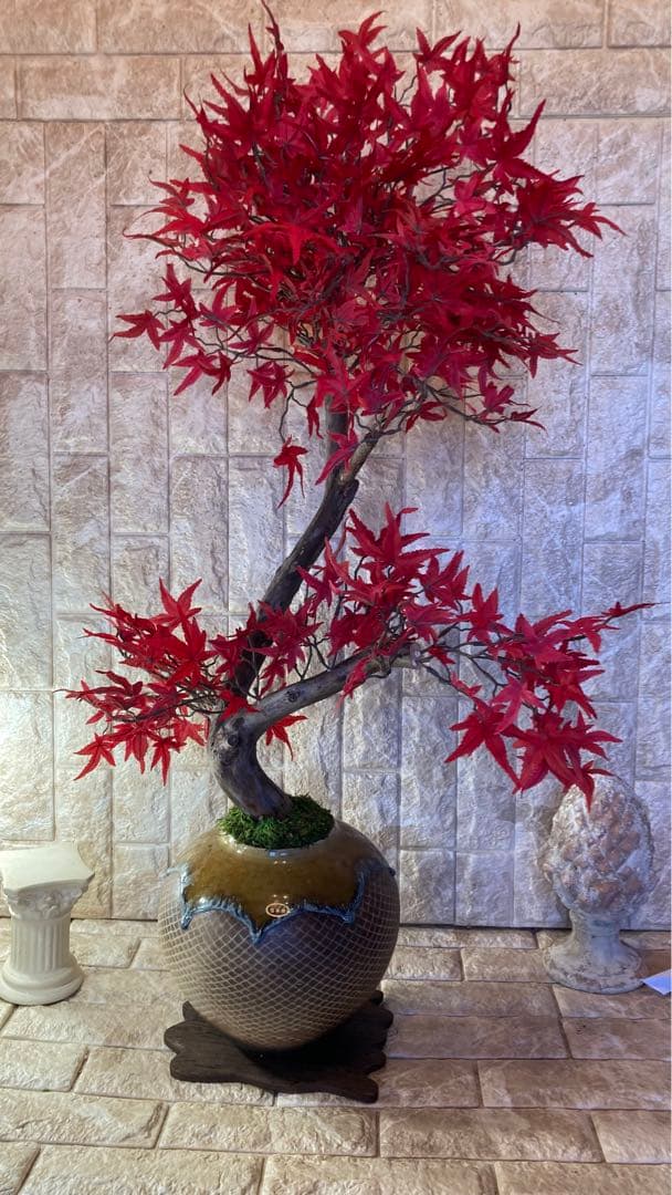 光触媒　人工観葉植物　ウォールグリーン　フェイクグリーン　もみじ5340