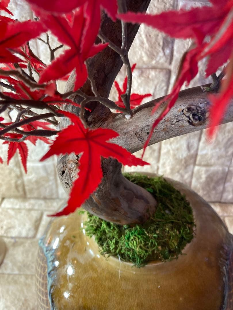 光触媒　人工観葉植物　ウォールグリーン　フェイクグリーン　もみじ5340