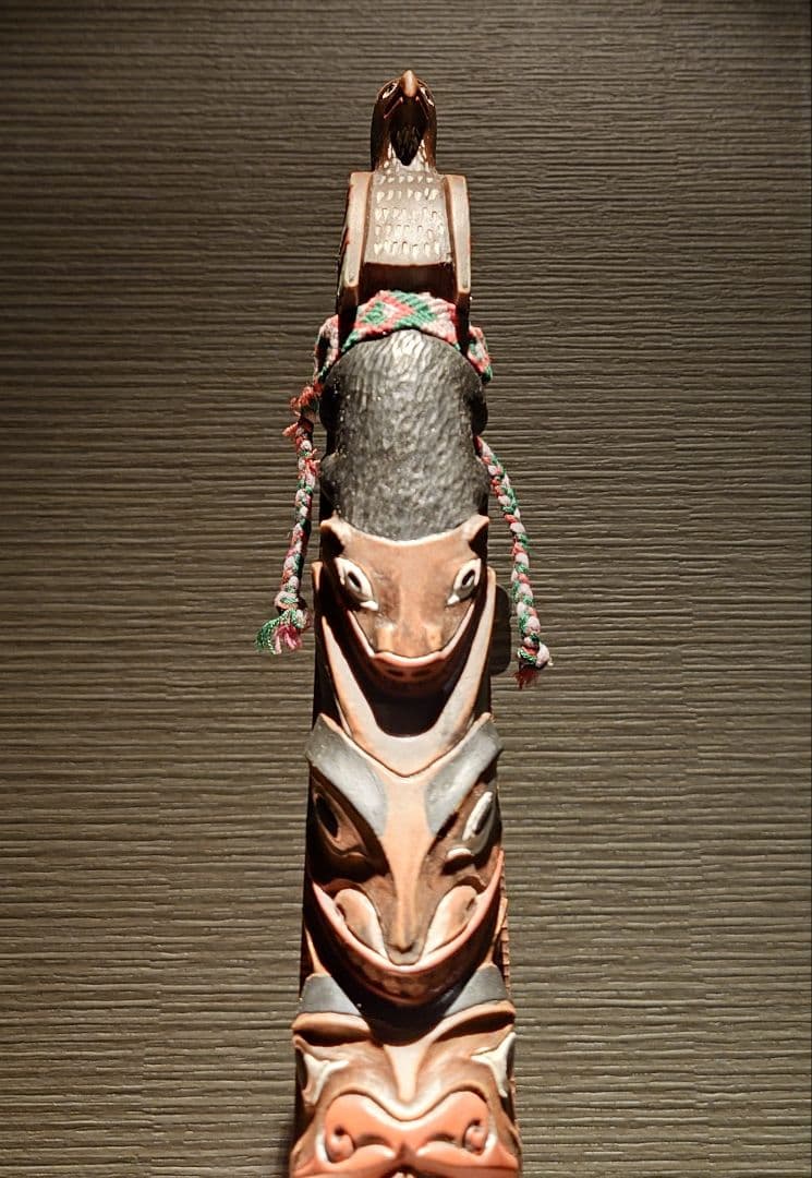 トーテムポール 鷲＆ビーバー BOMA 社製 手塗り★レア★