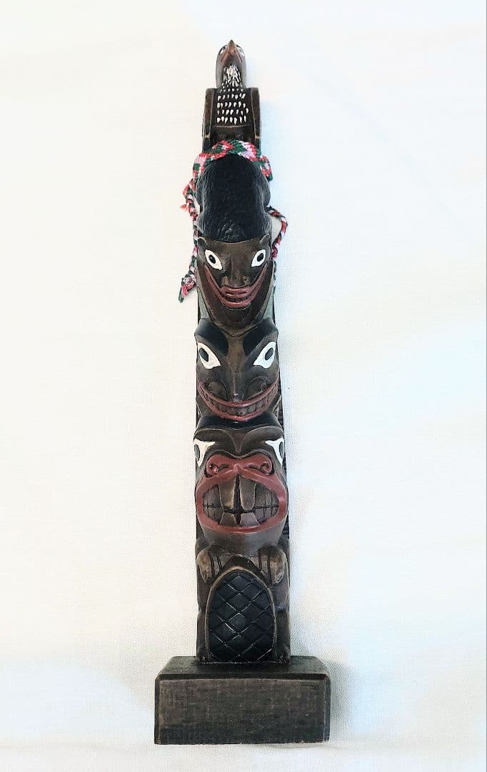 トーテムポール 鷲＆ビーバー BOMA 社製 手塗り★レア★