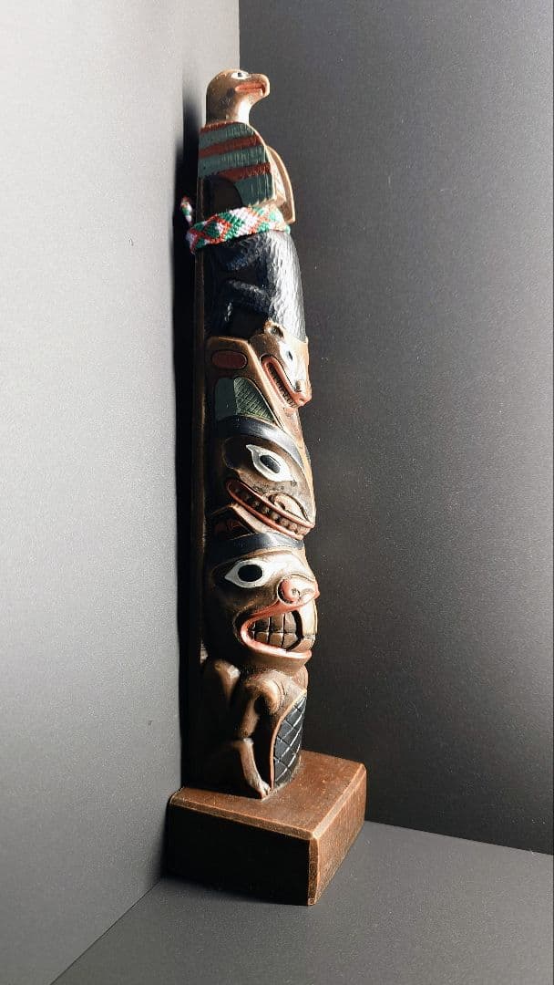 トーテムポール 鷲＆ビーバー BOMA 社製 手塗り★レア★