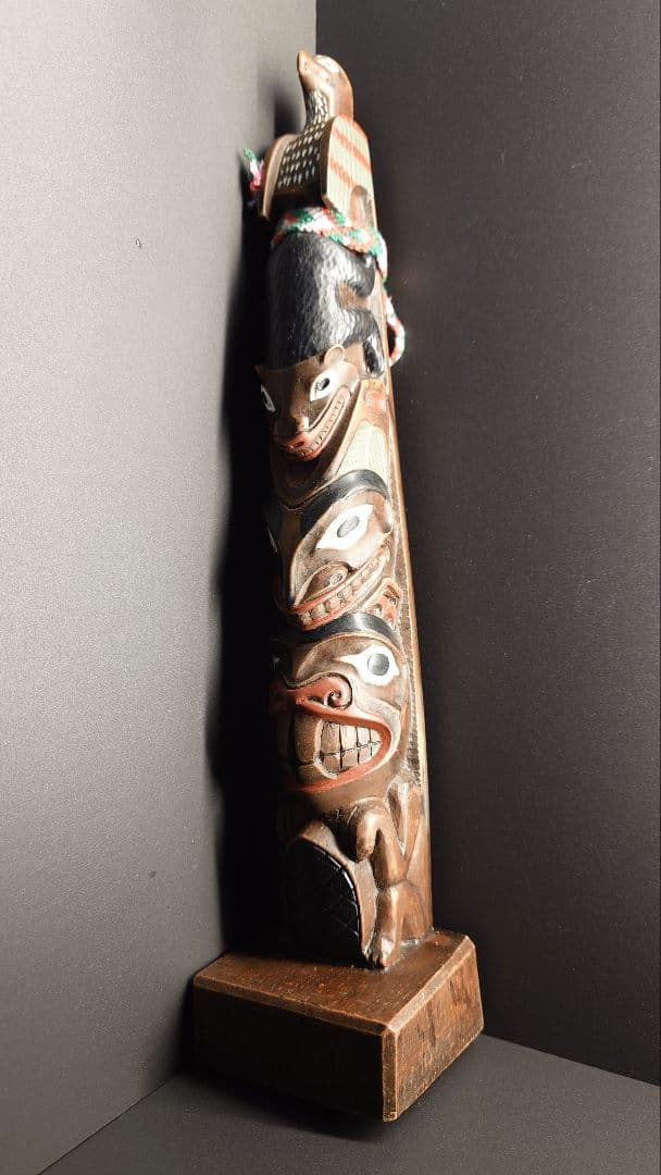 トーテムポール 鷲＆ビーバー BOMA 社製 手塗り★レア★