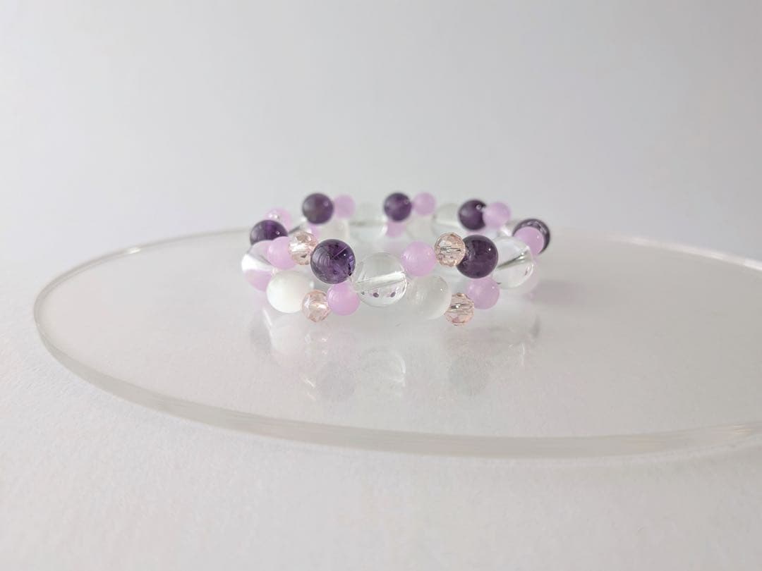 大天使サンダルフォンブレスレット / 天然石 / セレナイト / アメジスト