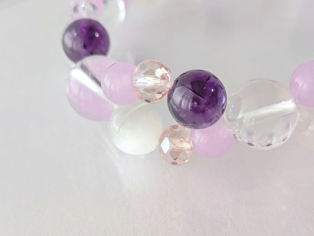 大天使サンダルフォンブレスレット / 天然石 / セレナイト / アメジスト