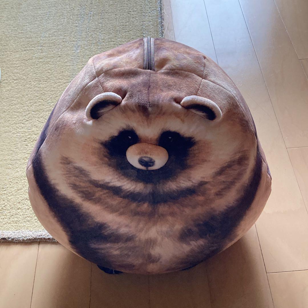 YOU+MORE! エゾタヌキが化ける リバーシブルクッション フェリシモ