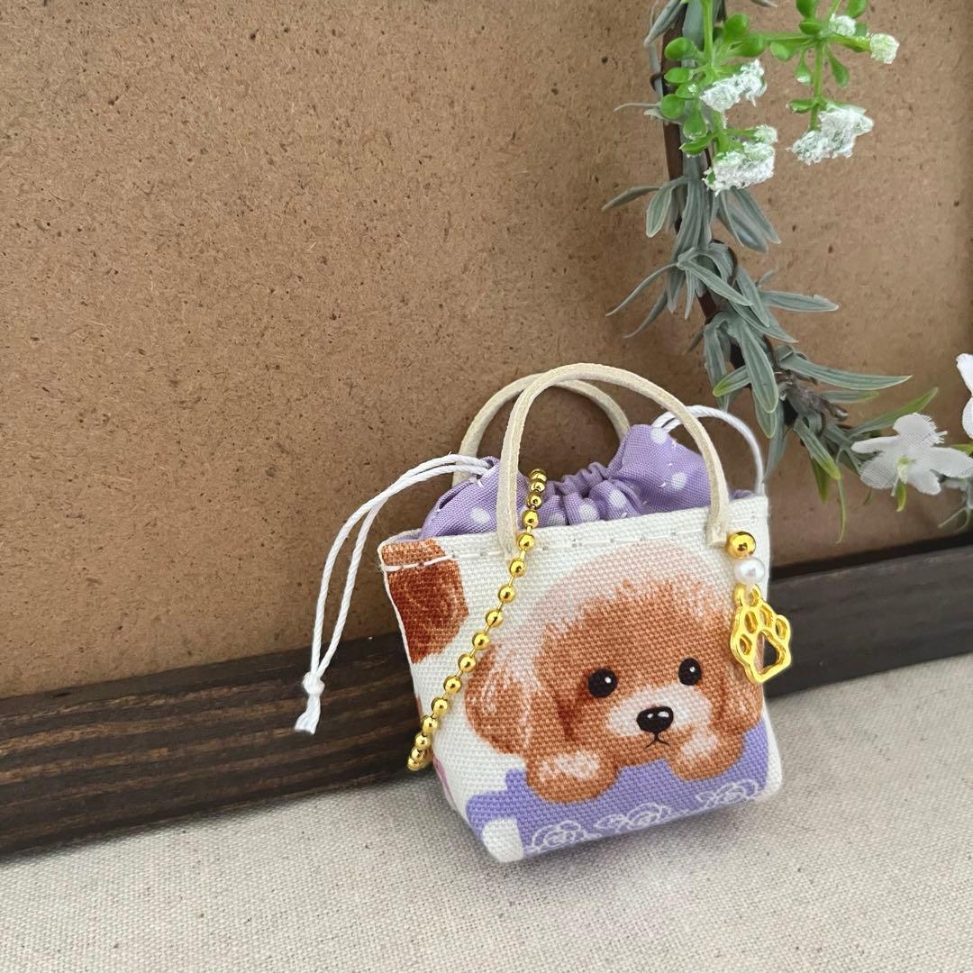 2408-13 ミニチュア巾着トートサシェ 香り袋　SOLD→ご注文承ります♡