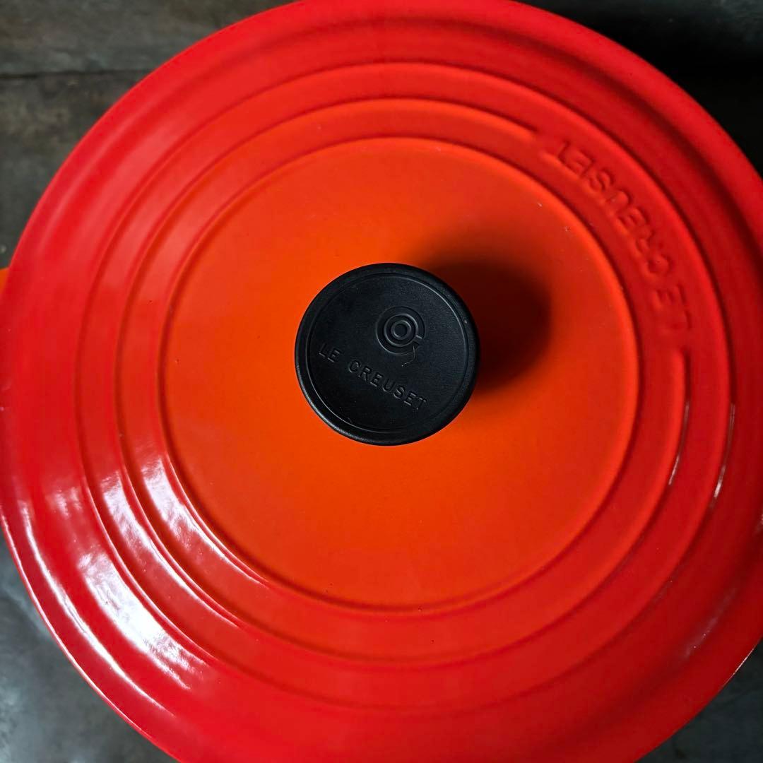 ル・クルーゼ ココット・ロンド オレンジ28cm 中古