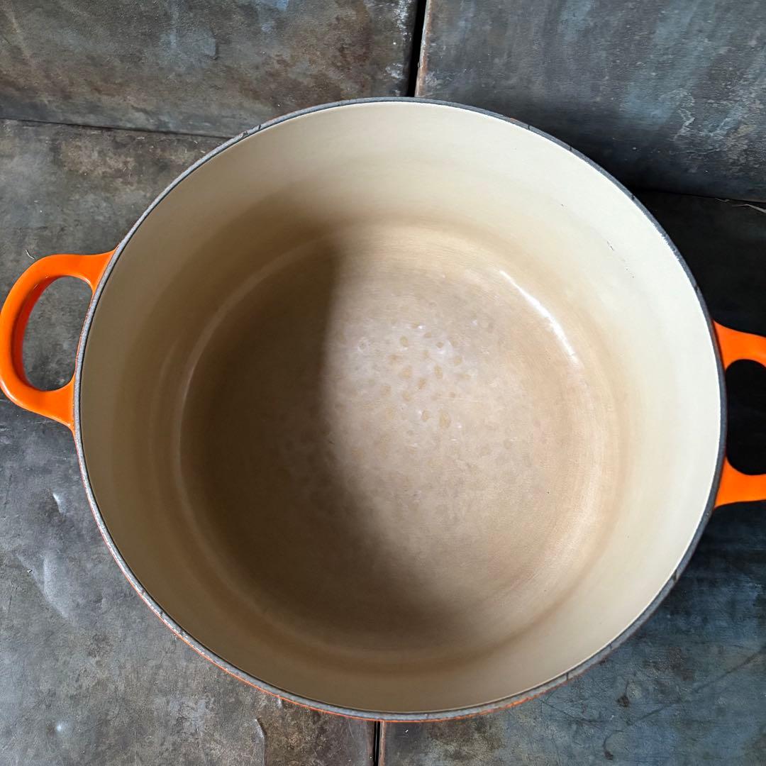 ル・クルーゼ ココット・ロンド オレンジ28cm 中古