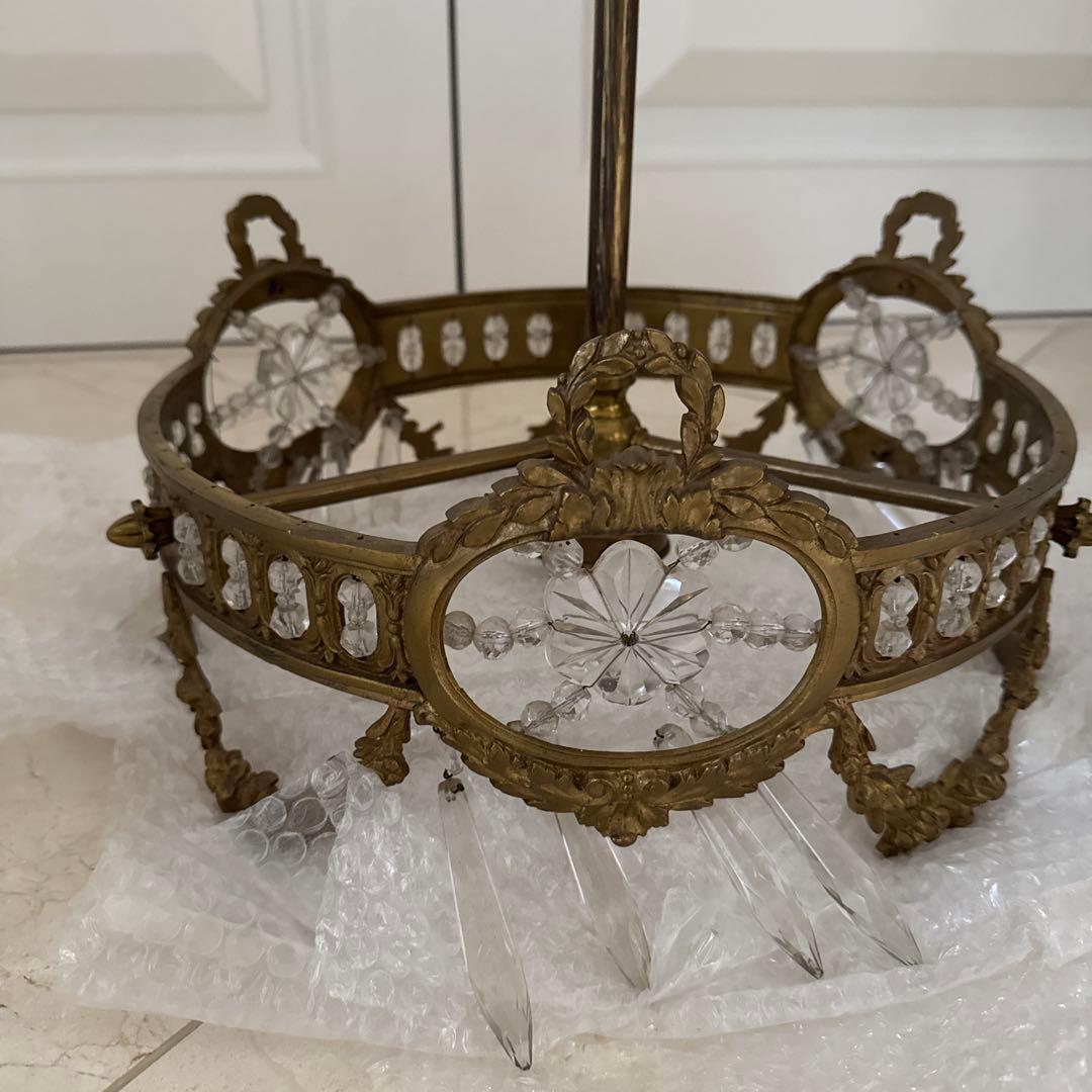 アンティークフレンチ　照明 薔薇ガーランド　シャンデリア　天蓋