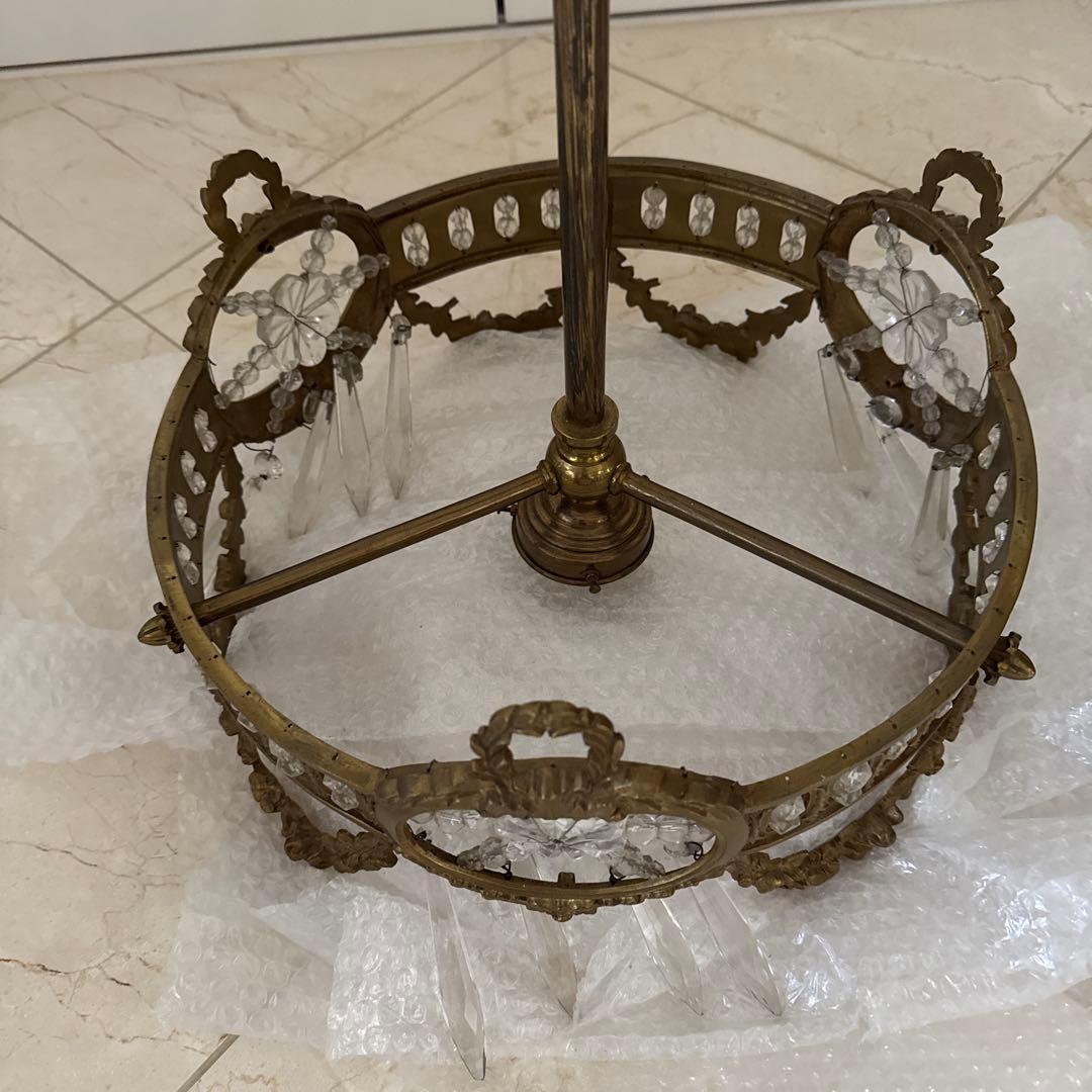 アンティークフレンチ　照明 薔薇ガーランド　シャンデリア　天蓋